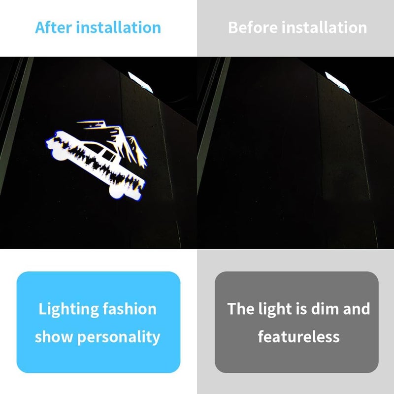 akarin 2 PCS LED Car Door Logo Lights Compatible for Tundra 2007-2011, 2022-present Courtesy Projector Laser Welcome Light Puddle Lamp Car Accessories (for Tundra 2007-2011, 2022-present) - Image 2